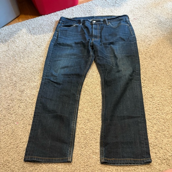 Levi's Men's 505 Regular Indigo Straight Jeans 40x30 Denim - Picture 3 of 5